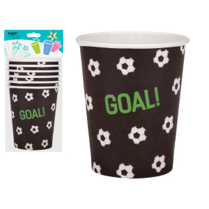 Kubki papierowe GOAL 6 sztuk RAVI